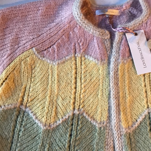 LoveShackFancy Pastel Chunky Knit Long Cardigan - Picture 7 of 14